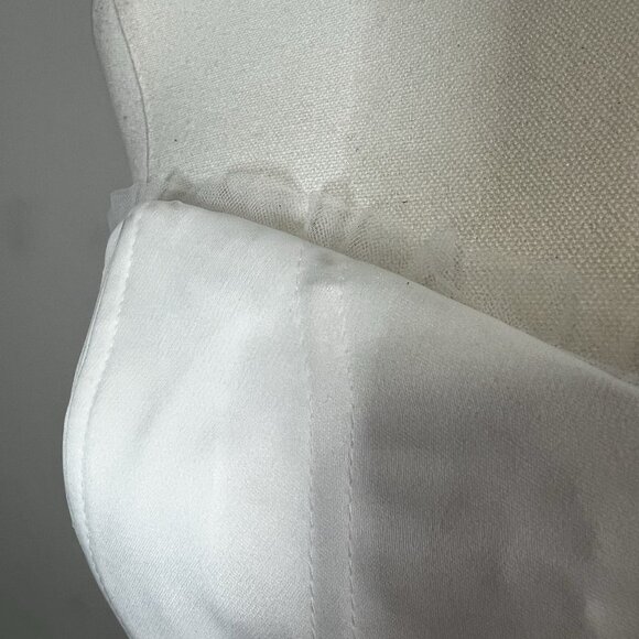 Lulus Wedding Dress Gown Eternal Gratitude White Strapless Maxi Sheer Back Large - Picture 4 of 13